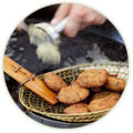 How is falafel cooked